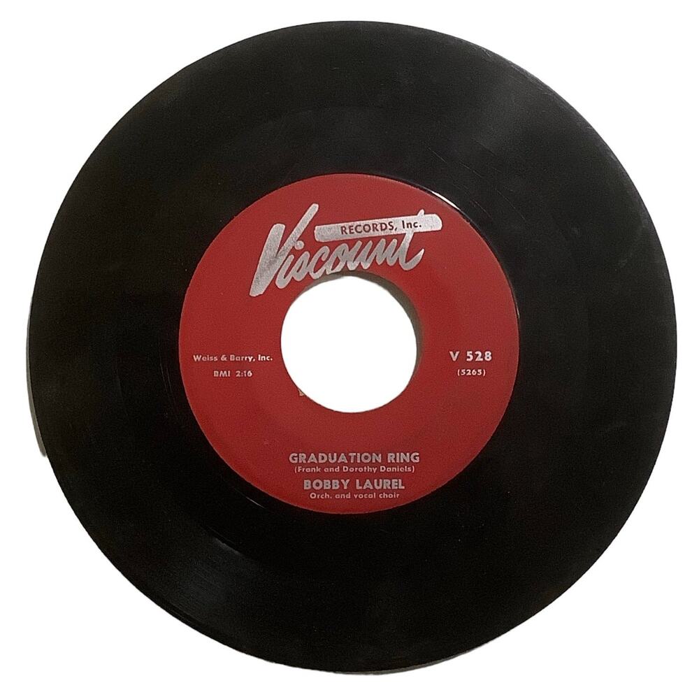 Bobby Laurel – Graduation Ring / Only In Vain, 45 Record, 1959, Viscount Records